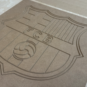 Logo FC Barcelona z MDF-u